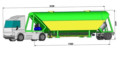 Mobile cement warehouse with the function of measuring weight