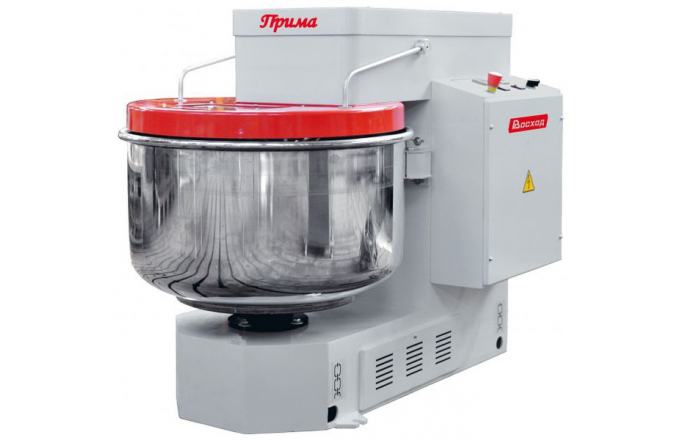 Dough mixing machine with fixated bowl 
