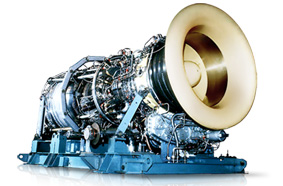 Instalasi turbin gas GTU-16P untuk unit pompa gas.
