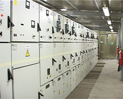 Switchgear in a modular building