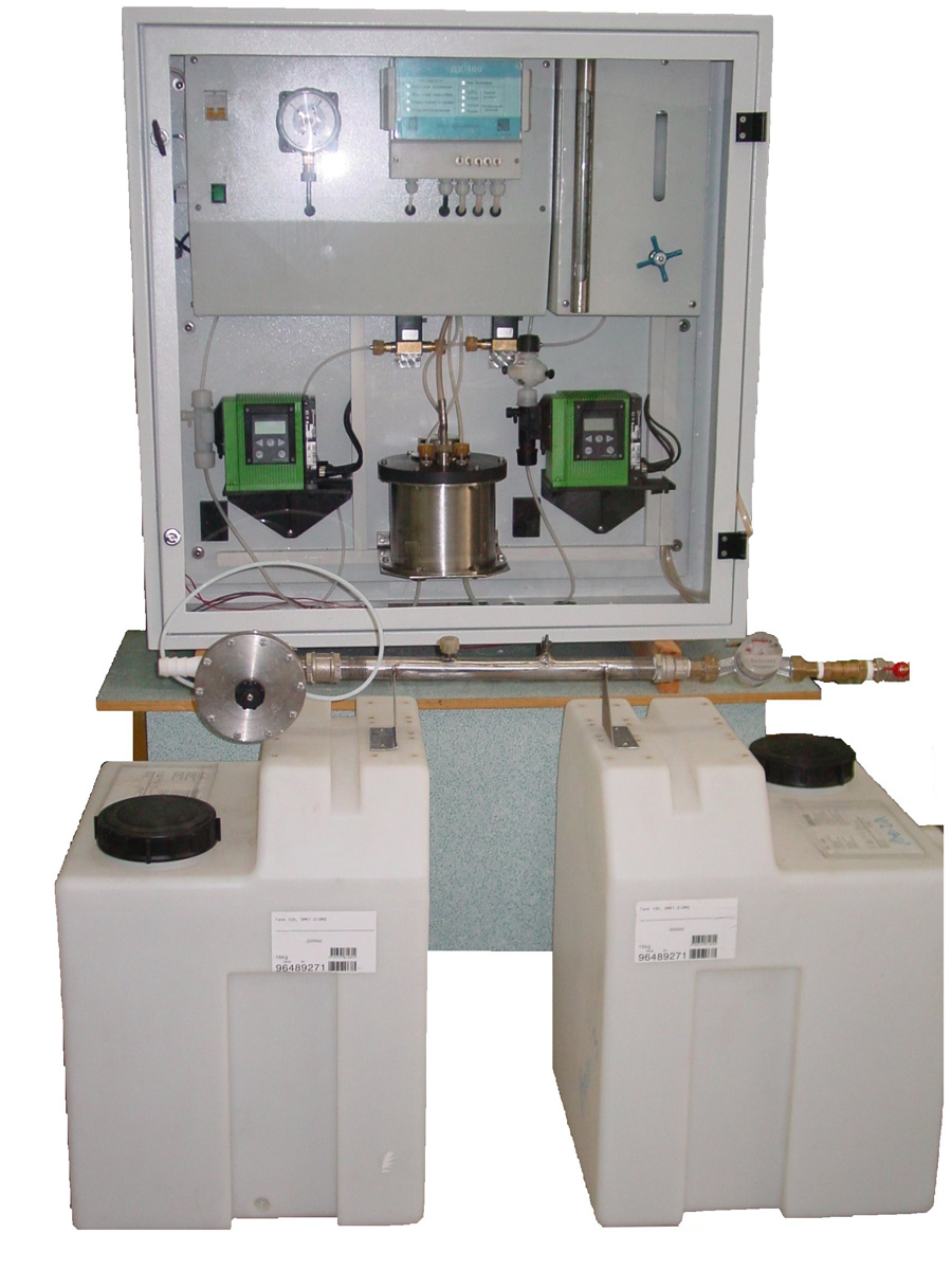 Units for purification and disinfection of water "DH-100" using disinfectant chlorine dioxide and chlorine