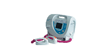 The defibrillator monitor synchronized 