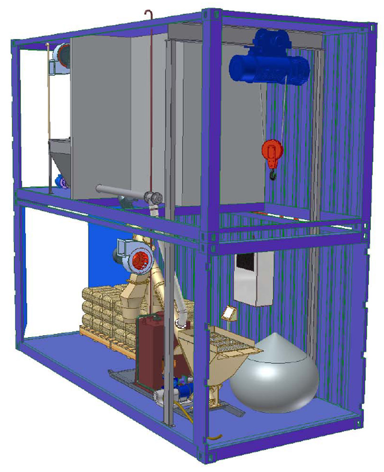 Plant for the production of granular explosives