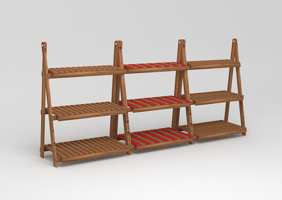 Shelf for flowers (folding)