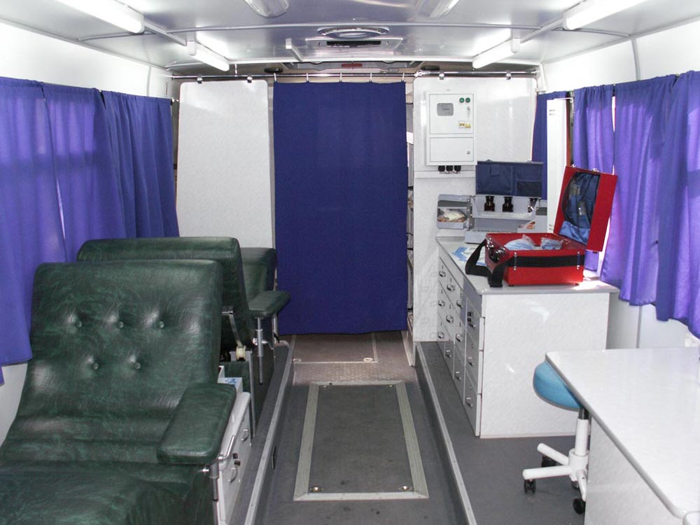 Pusat pengambilan darah mobil berdasarkan sasis bus NEFAZ 5299-17