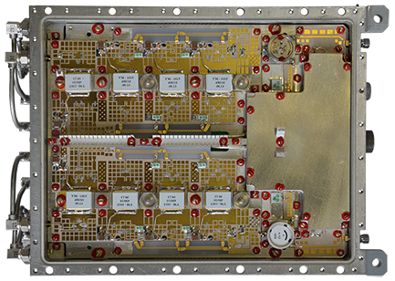 Многоканальный двухдиапазонный связной приемопередающий СВЧ модуль