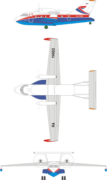 Многоцелевой транспортный самолет-амфибия Бe-114