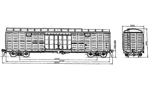 Крытый вагон, модель 11-280