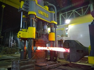 Production of forgings and billets on the press 2000 ton