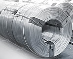 Aluminum rod in coils