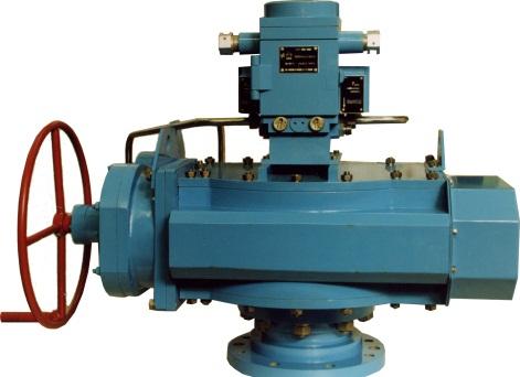 Pneumatic actuators with jet engine PSDS-4 for completing ball valves on gas pipelines