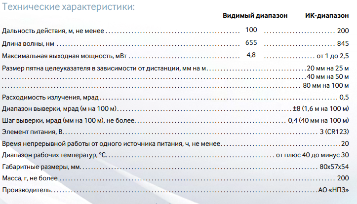 Комплекс прицельно-осветительный ЦЛН-2КММ