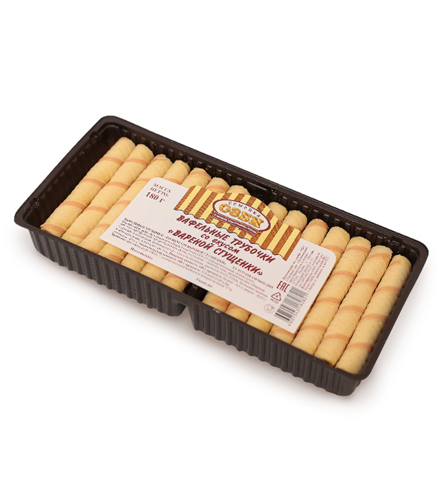 Wafer rolls “With the taste of boiled condensed milk”