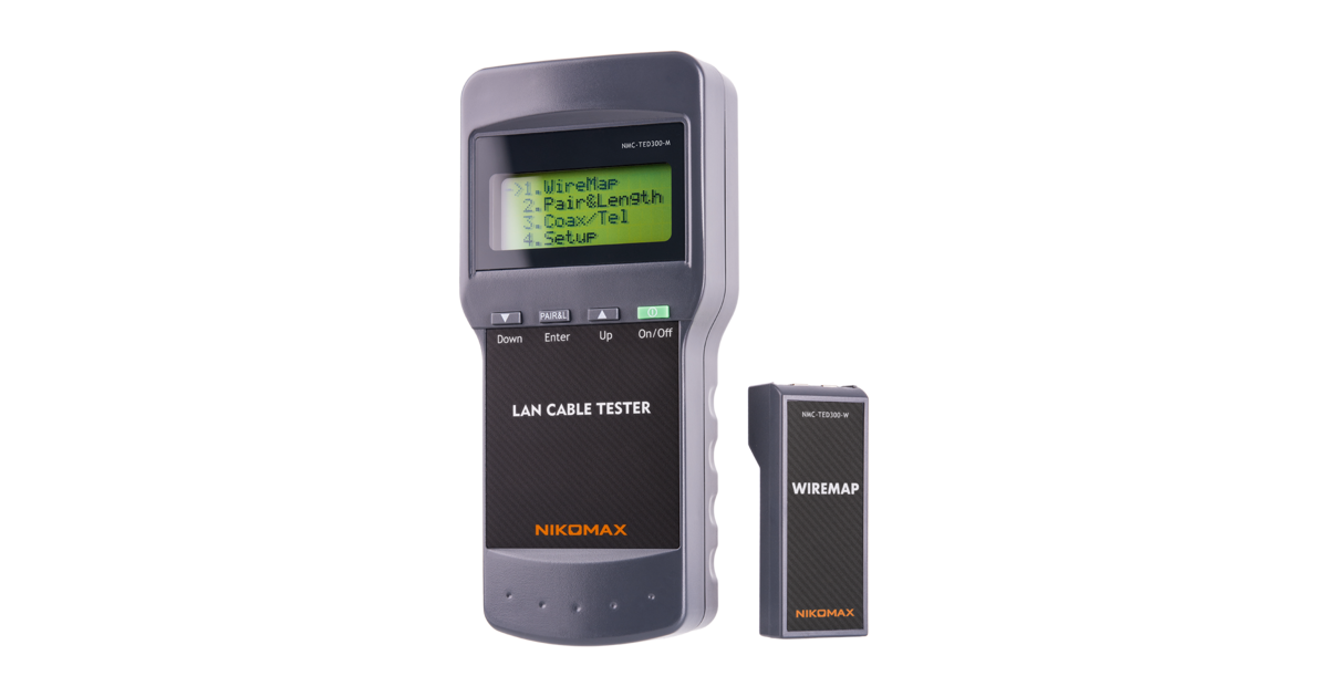 NIKOMAX NMC-TED300 cable tester with LCD display
