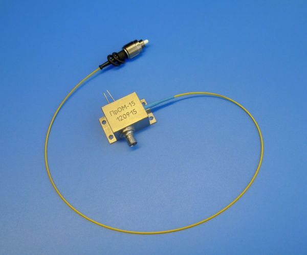 Unified set of transmitting optical module POM-27 and receiving optical module Prom-15