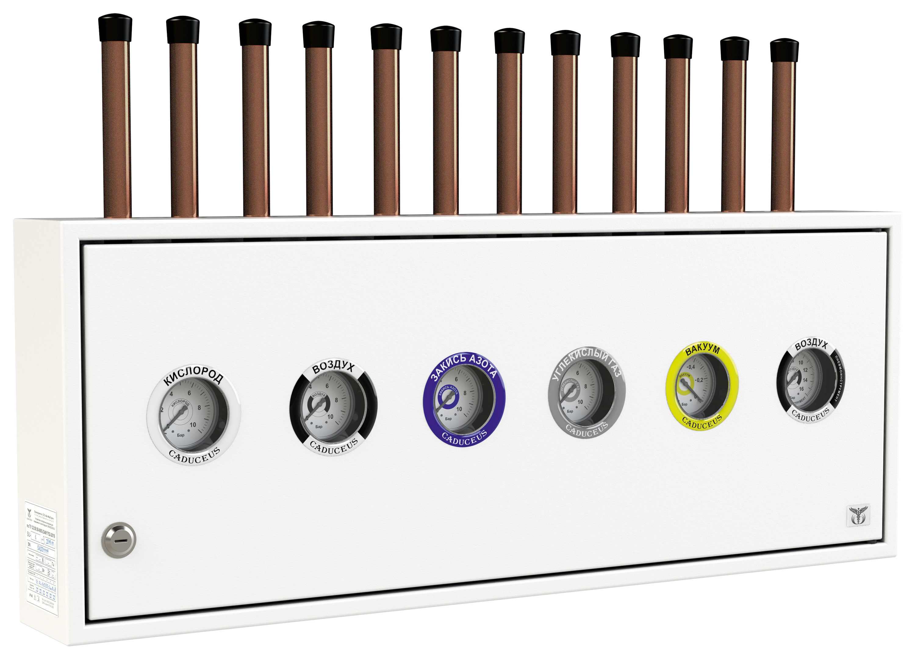 Устройство контрольно-запорное для медицинских газов CADUCEUS SU 