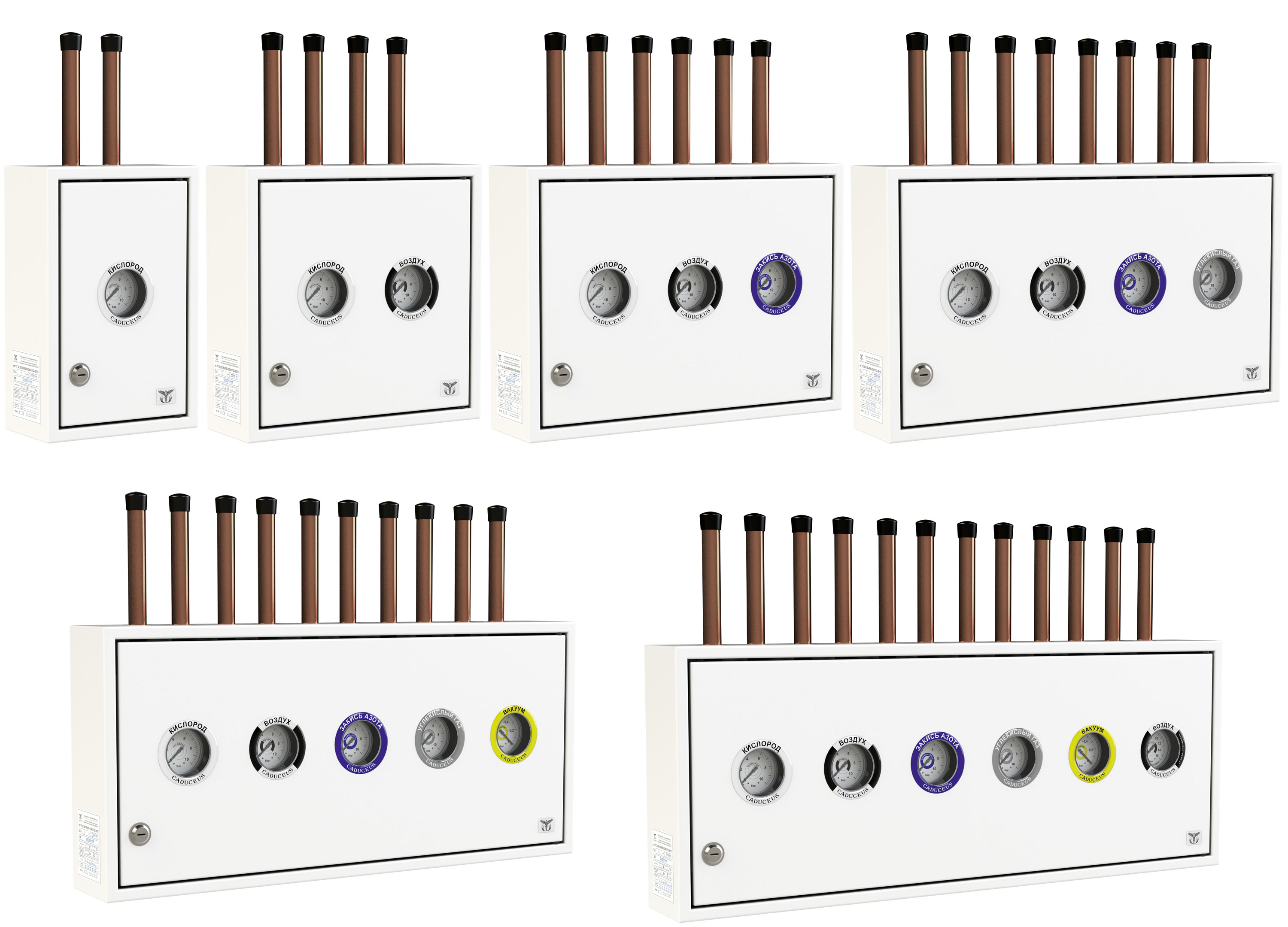 Устройство контрольно-запорное для медицинских газов CADUCEUS SU 