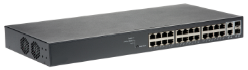 Network switch 24 PoE ports with a set of transceivers