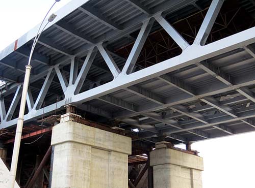 Supporting parts of bridges of various modifications