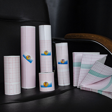 Ленты диаграммные рулонные и складывающиеся для медицинских регистрирующих приборов