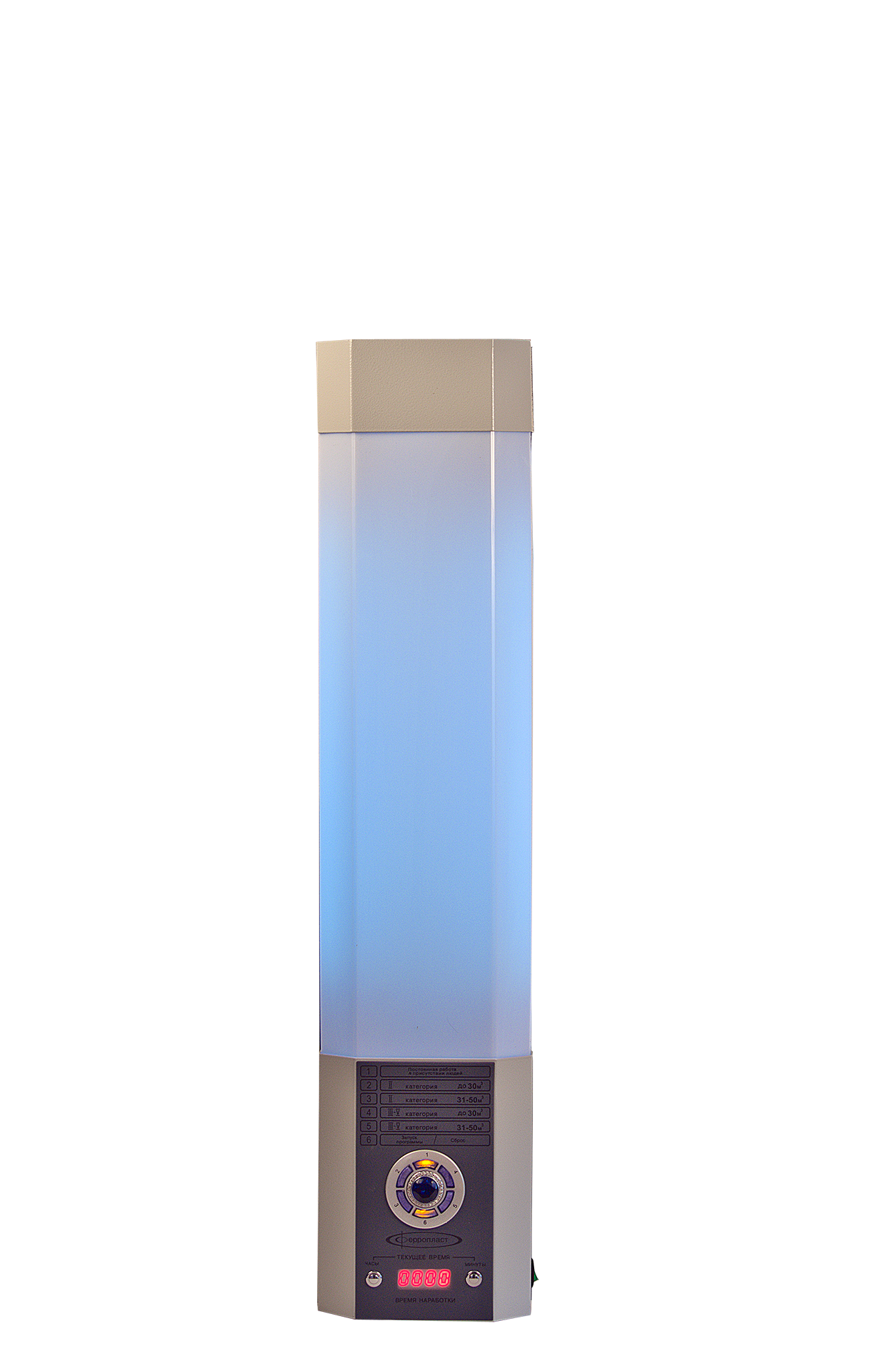 UV bactericidal recirculator with two lamps and forced circulation of air flow for disinfection of indoor air in presence of people – 2S