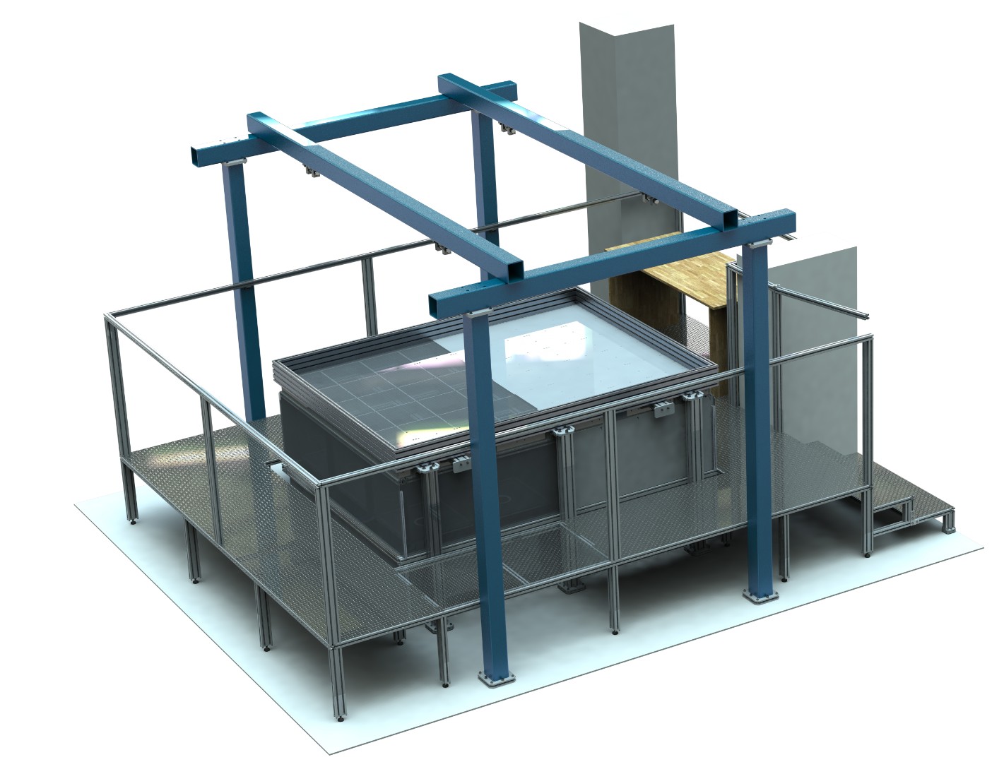 Стенд испытаний взаимного движения космических аппаратов 