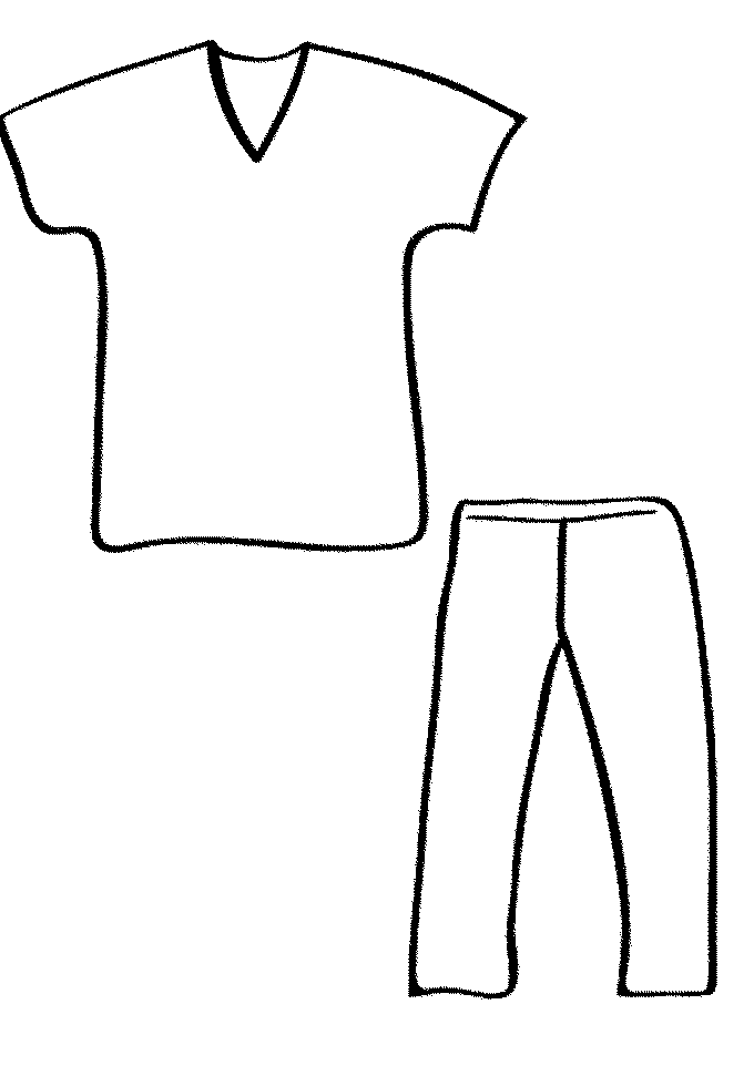 Surgeon's clothing set (shirt, pants) p. 44-46, sterile