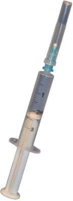 Syringe 2 detailed single-use injection 2A 