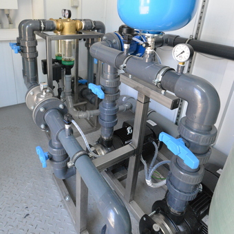 Modular container water treatment systems