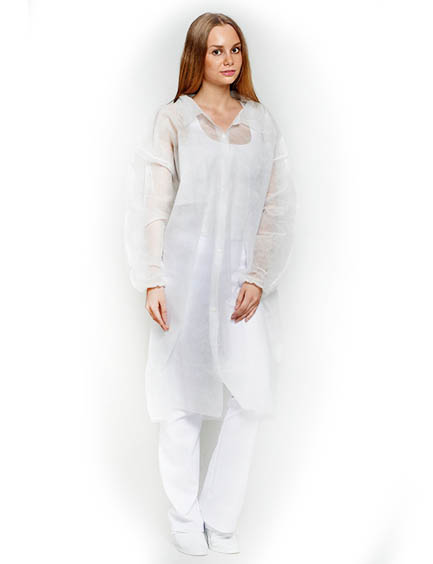 Protective white coat