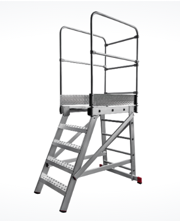 Mobile ladder with platform NV 8000029