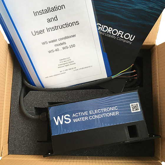 WS - active electronic water conditioner