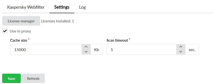 Kaspersky Web Filtering