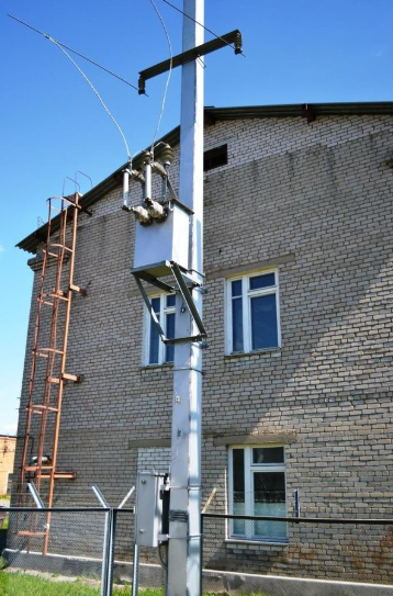 Transformer substations KPTSO-10 / 0.23 (U1, HL1) single-phase pole posts