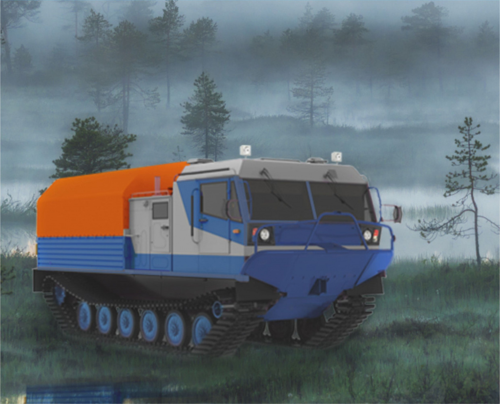Вездеход ТМ-140 с грузовой платформой