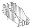 Stall for swine insemination (n-shaped)