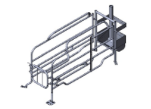 Sow farrowing stall, hot- dip-galvanized