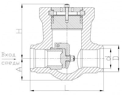 Check valves DN 100-250 mm series KZ 116.4, KZ 116.5