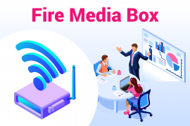 Fire Media Box device for meeting rooms and conference rooms