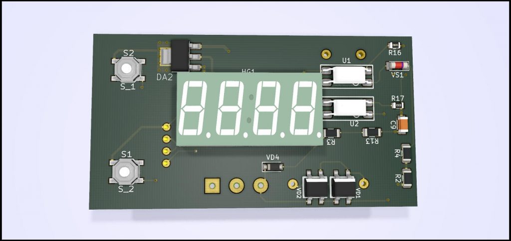 Two-channel operating time counter