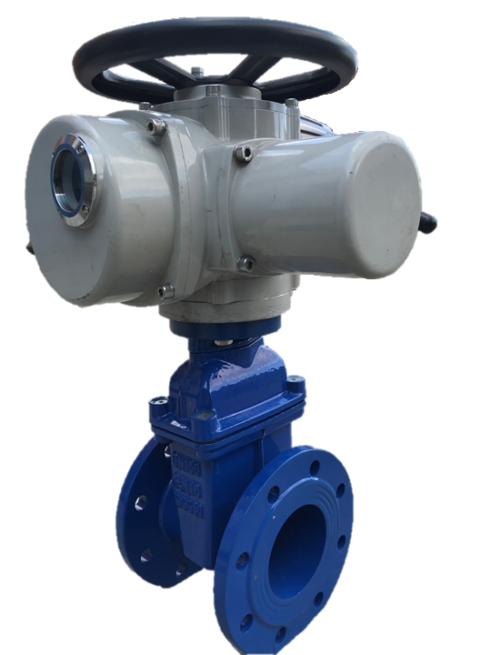 SP gate valves with rubber wedge and electric actuator 30ch939r