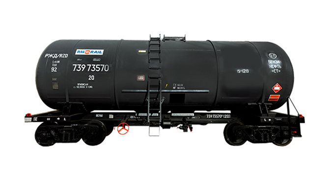 Tank car for transportation of petroleum products