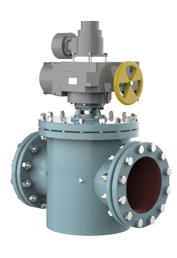 Gas control valve with built-in actuator