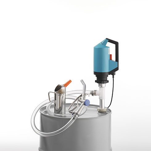 Gruen WS1 set for emptying oil from barrels