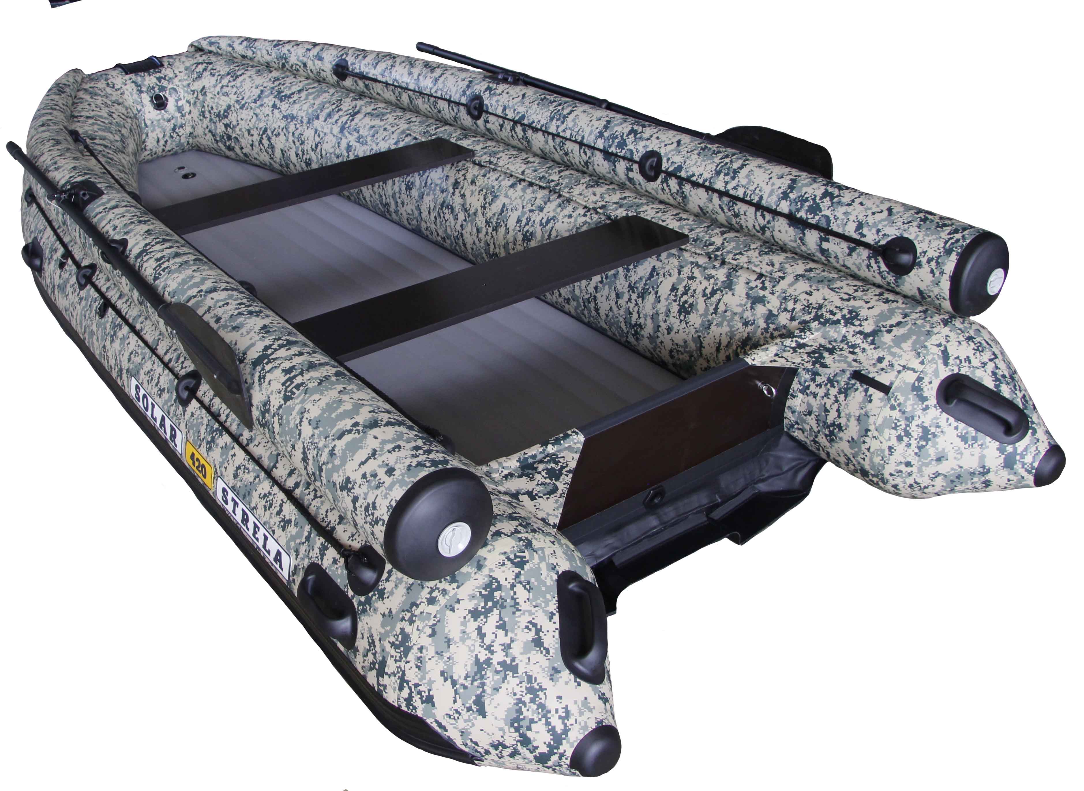 Лодка надувная моторная SOLAR-420 Strela Jet tunnel