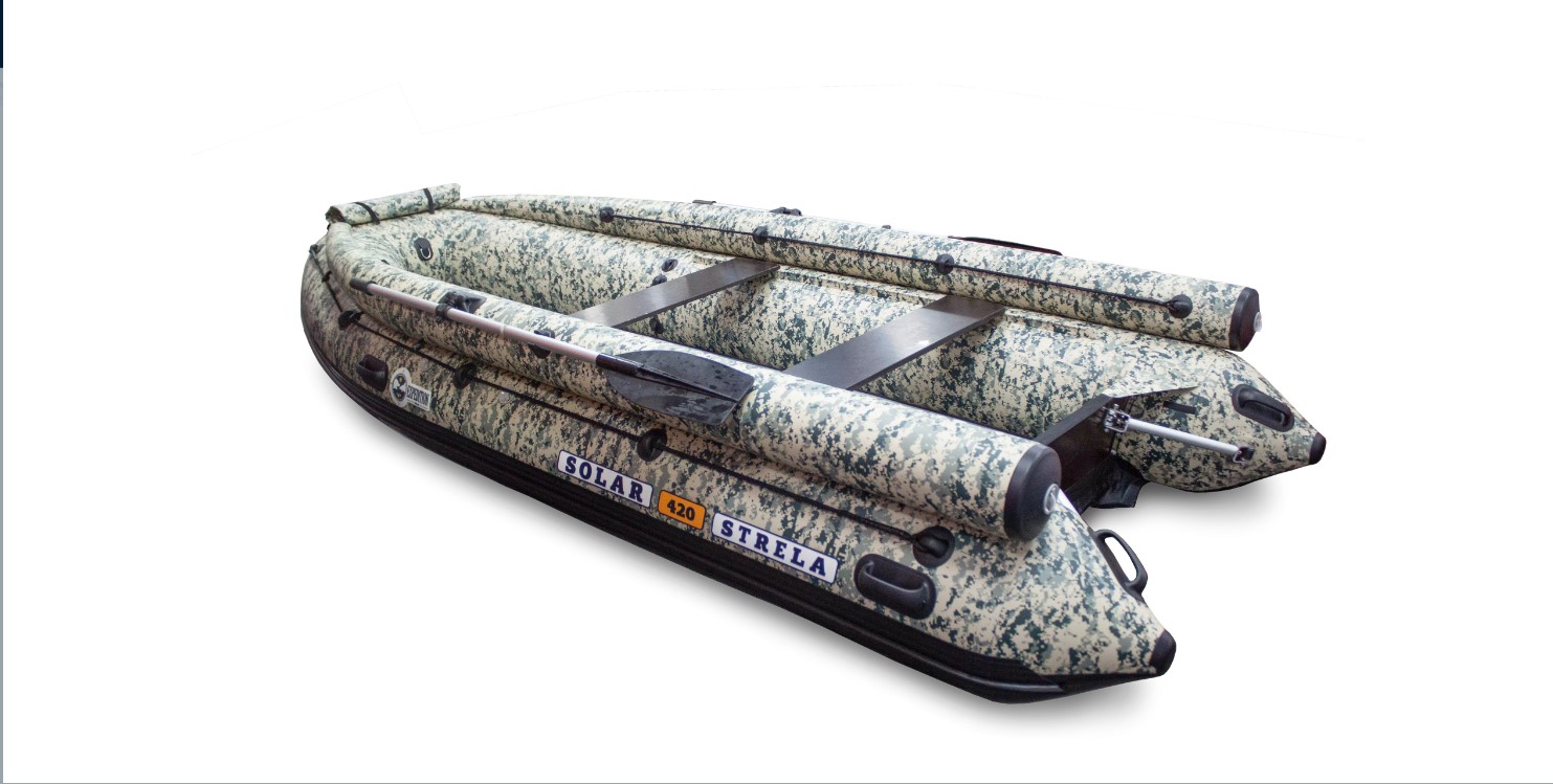 Inflatable PVC boat SOLAR-470 Strela Jet tunnel (Expedition)