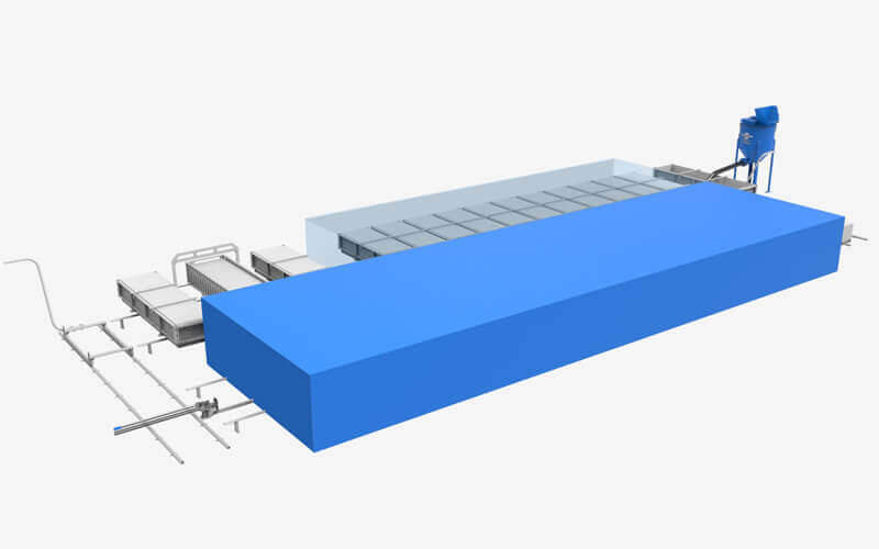 Conveyor line, capacity 40 m3