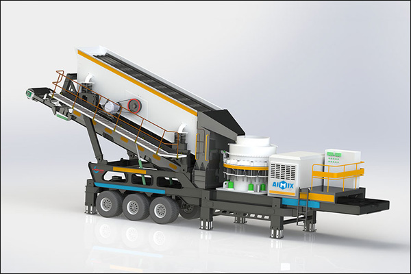 Mobile crushing plant with cone crusher