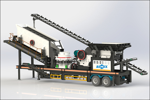 Composite mobile crushing plant
