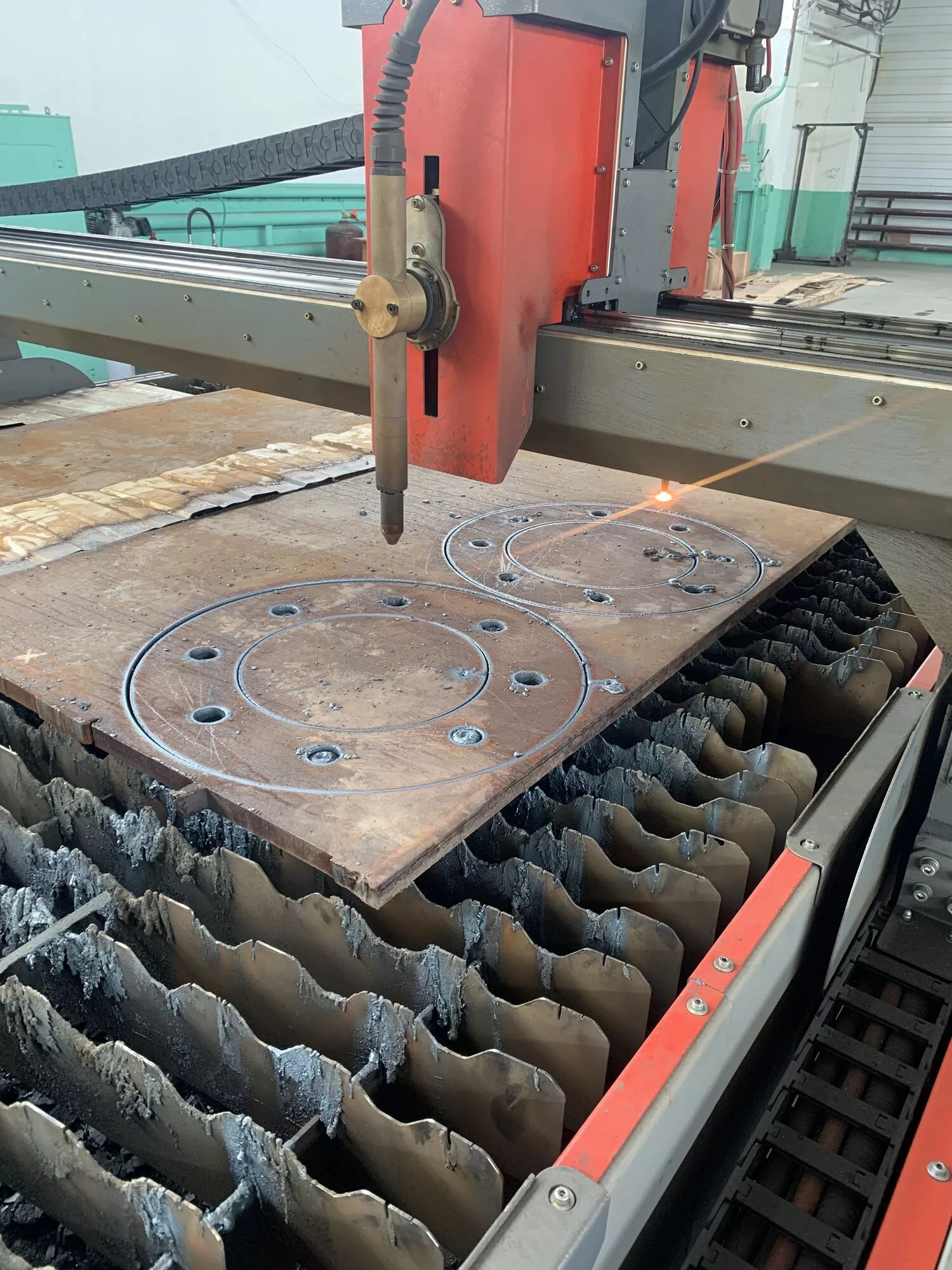Plasma cutting of metal
